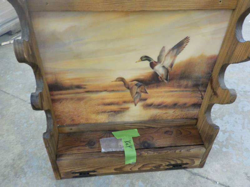 lot 233 image: Gun Wall Rack with Lockable Drawer...