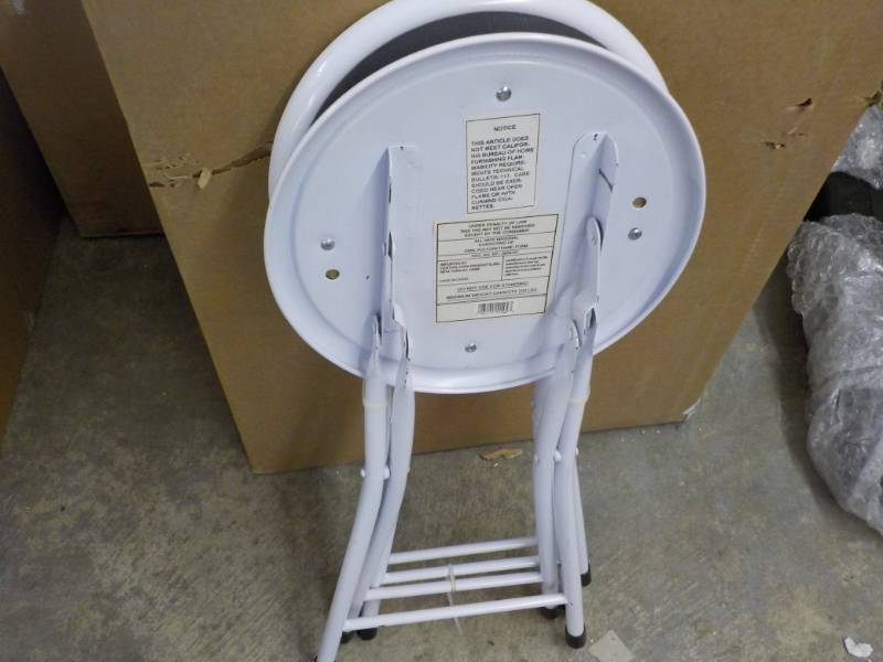 lot 242 image: 2 Collaspible Metal Stools...