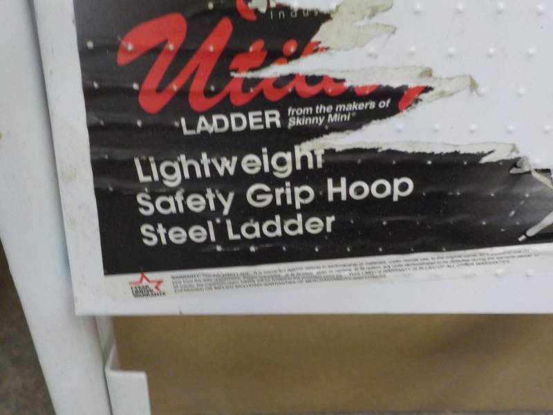 lot 243 image: 2 Step Metal Utility Ladder...