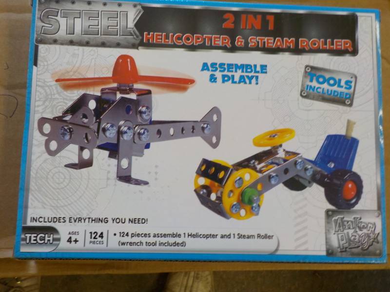 lot 347 image: Steel 2 in 1 Helicopter and Steam R...