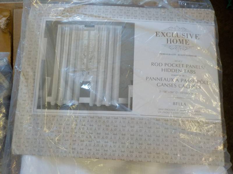 lot 350 image: Exclusive Home Set of 2 Rod Pocket ...