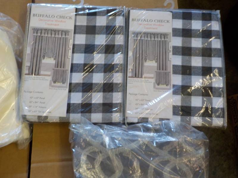 lot 352 image: 2 Buffalo Check 42 x 84 Panels, and...