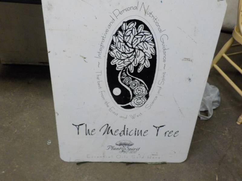 lot 386 image: Metal Sign The Medicine Tree 24 x...