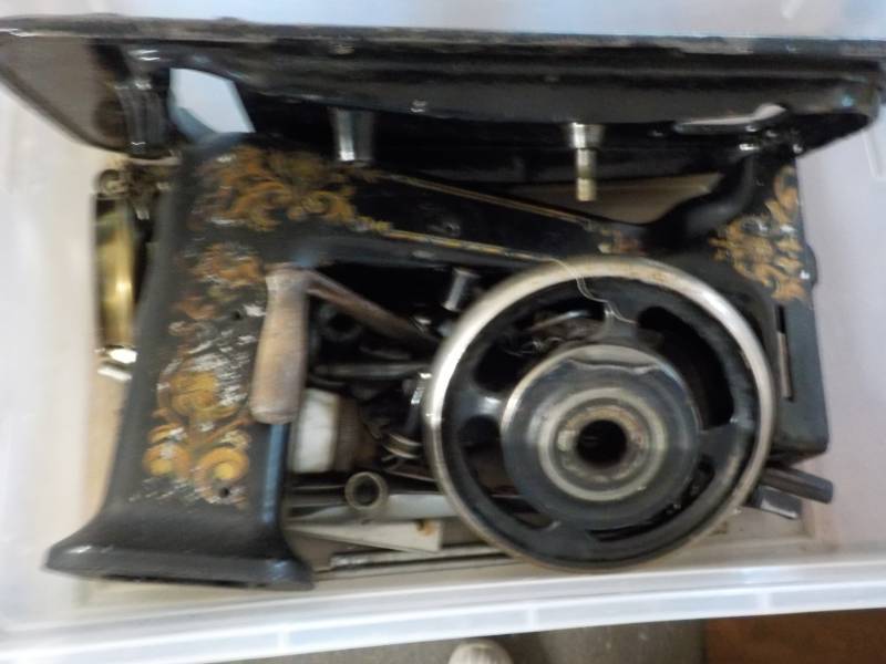 lot 387 image: Vintage Sewing Machine Taken apart...