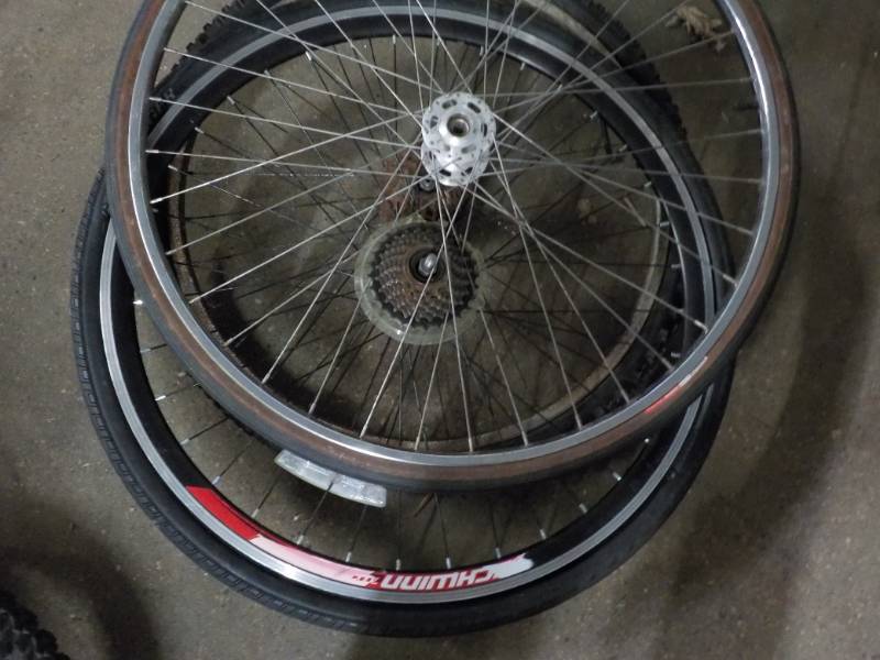 lot 388 image: 3 Bike Wheels...