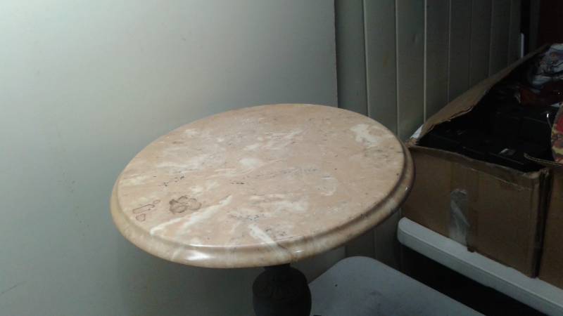 lot 22 image: Small Pedestal Table, Used, Some Wear