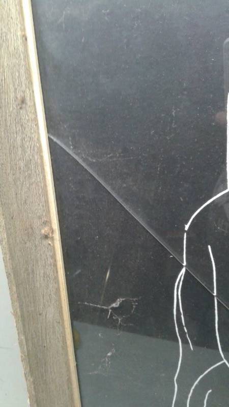 lot 28 image: 19 x25 Vintage Framed Picasso White On Black Vollard Suite Collection Picture Print, Frame Shows Wear, Glass Is Cracked, Paper Is Ripped On The Back