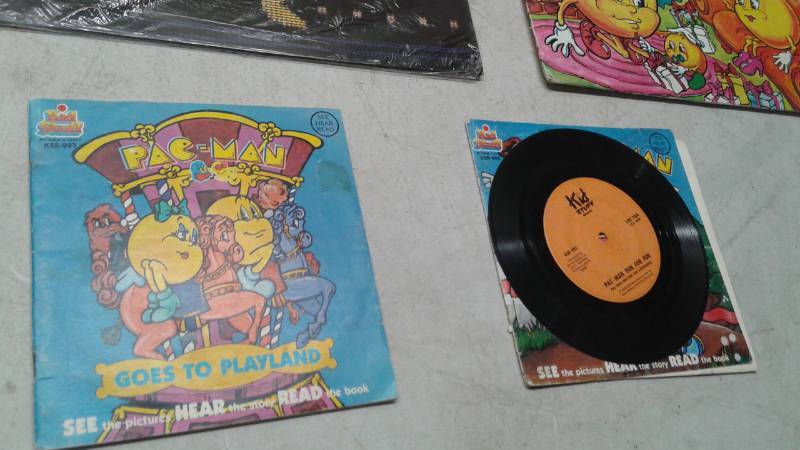 lot 30 image: Lot Of Vintage Pac-Man LP Records, One Is New