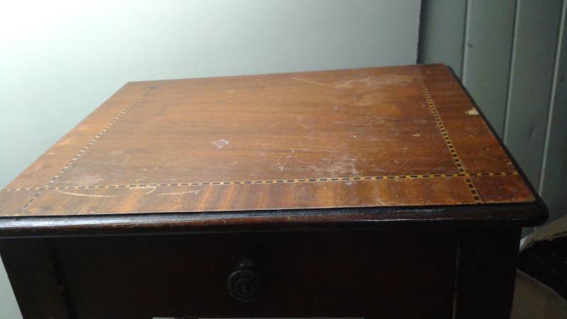 lot 45 image: Wood End Table, Used, Some Wear
