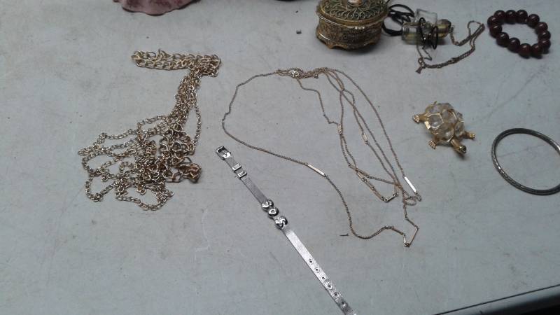 lot 58 image: Lot Of Some Costume Jewelry, Necklace Holders