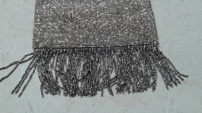 lot 82 image: Vintage Glass Beaded Purse, Used, Has Initials On It