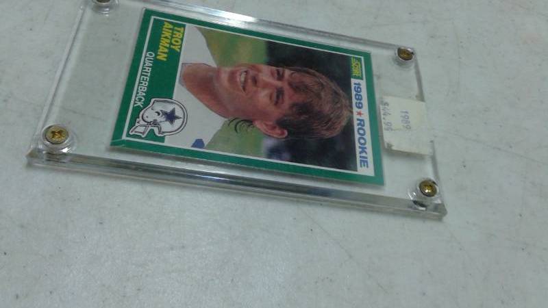 lot 103 image: Troy Aikman 1989 Score NFL Rookie Card