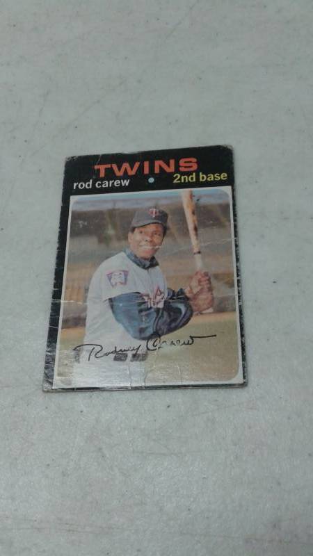 lot 110 image: Pair of Vintage Rod Carew Baseball Cards, Show Lots Of Wear