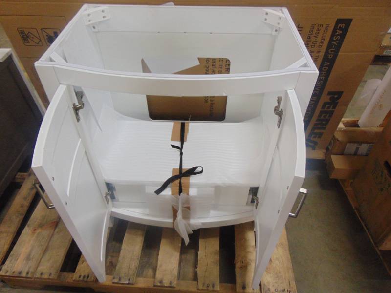 lot 212 image: allen  roth 30-in White Single Sink Bathroom Vanity 1142VA-30-201