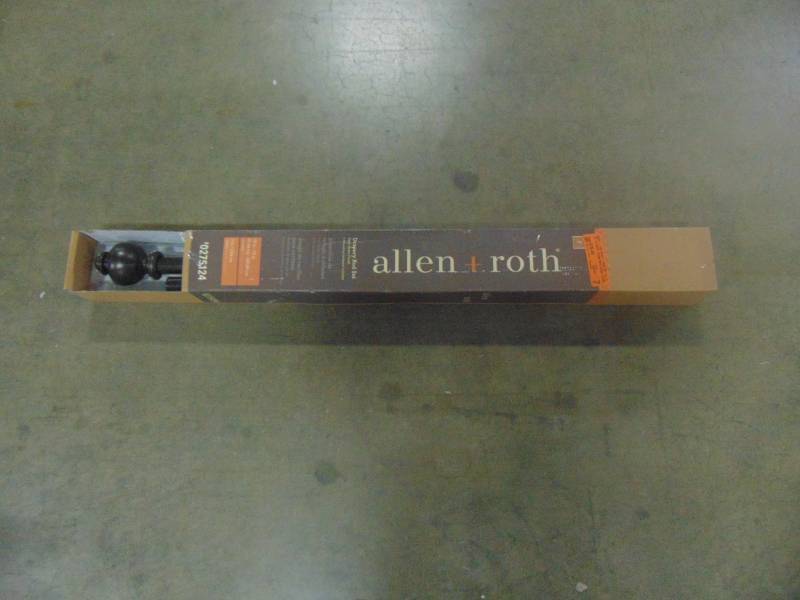 lot 326 image: allen  roth Allen  Roth 36-in To 72-in Dark-brass Steel Single Curtain Rod 275124