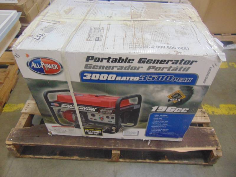 lot 332 image: All-Power America Portable Generator 3500 Watt - Gas APG3001
