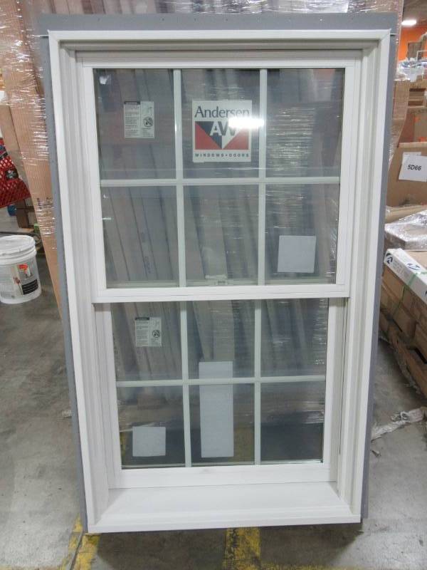lot 14 image: Andersen Custom ODL Venting Low-E Door Glass - 12 Light Internal Grille, Double Hung Window - No Tilt