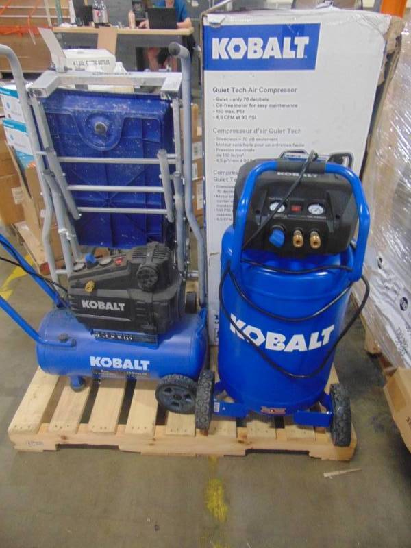 lot 335 image: WHOLESALE MIXED PALLET OF RETURNS - AIR COMPRESSORS & SHOP EQUIPMENT