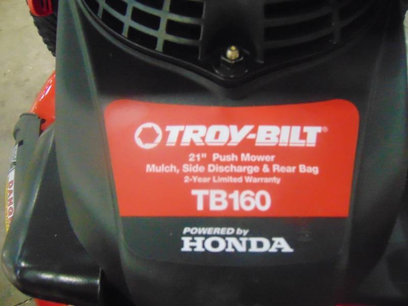 lot 368 image: Troy-bilt 21 in. 160cc GVC160 Honda Gas 3-in-1 High Rear Wheel Walk Behind Push Mower with Tri-Action Cutting System TB160