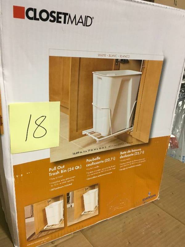 ClosetMaid 6 Gal. White Pull-Out Trash Can not used