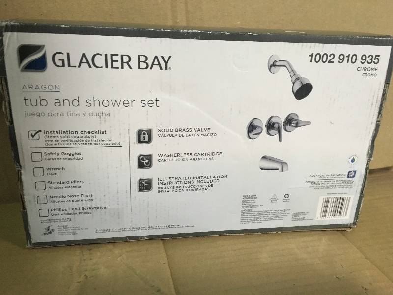 Glacier Bay Aragon 3 Handle 1 Spray Tub And Shower Faucet In