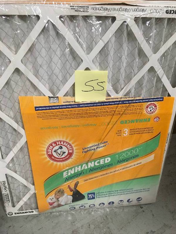Arm and Hammer AFAH2024 Air Filter, 24 in L x 20 in W x 1 in not used