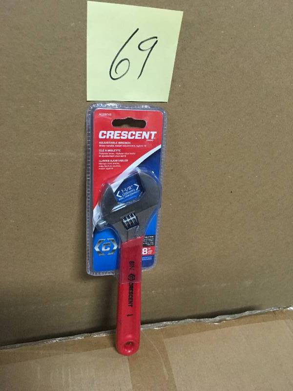 Crescent 6 in. Adjustable Wrench Chrome Cushion Carded Sensormatic in good condition
