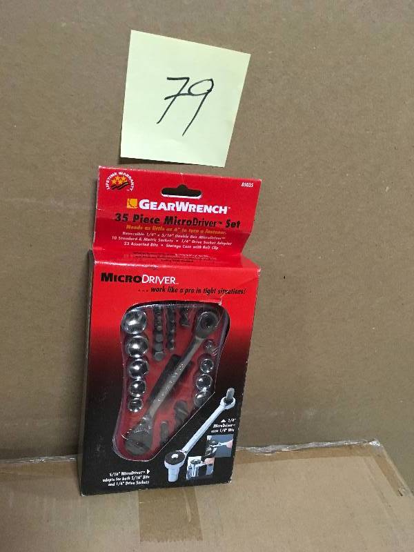 GearWrench 14 in. Drive Micro Driver and Socket Set (35-Piece) in good condition