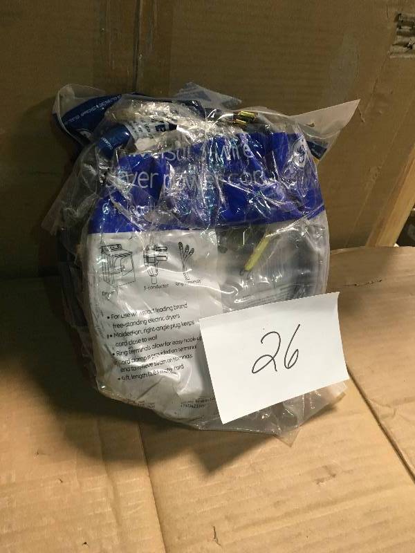 lot 26 image: GE 6 ft. 4-Prong 30 Amp Dryer Cord not used
