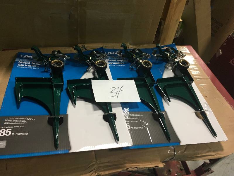 lot 37 image: Orbit Zinc Green Partial-Circle and Full-Circle Sprinkler Head (2-Pack) in good condition