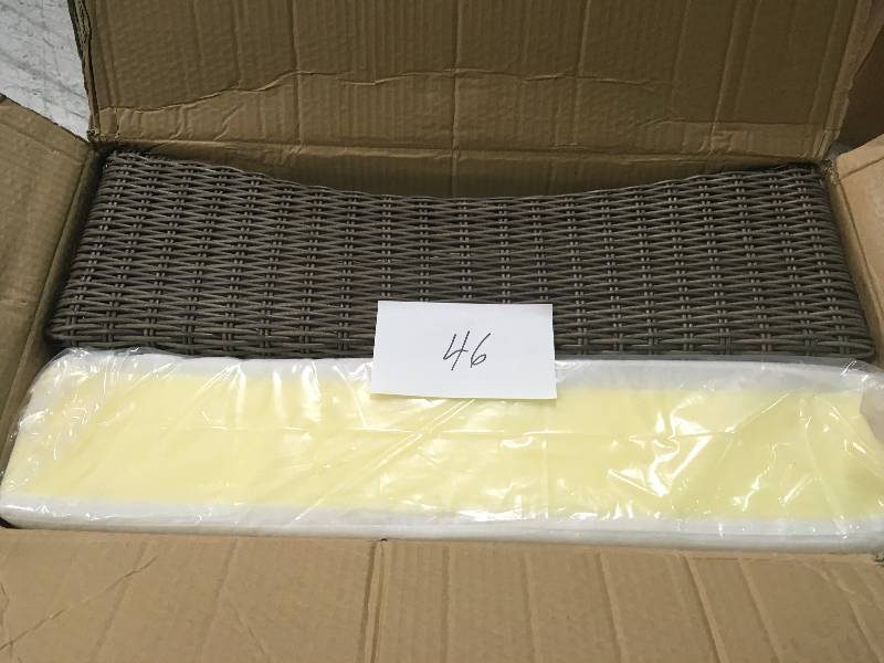 lot 46 image: Spring Haven Grey Patio Ottoman Grey Bare Collection not used