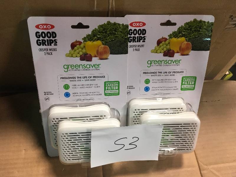 lot 53 image: OXO Greensaver Crisper Inserts, Set of 2 in good condition