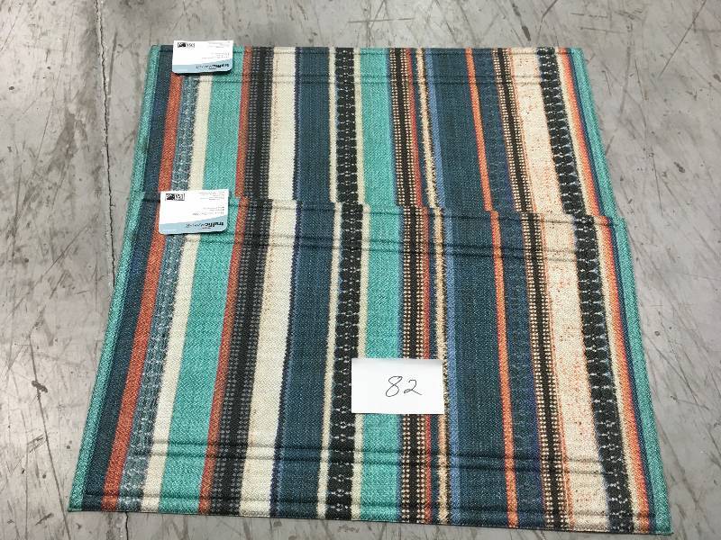lot 82 image: 18 in x 30 in Recycled Rubber Indoor Outdoor Door Floor Mat in good condition