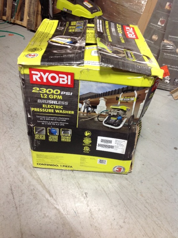 lot 113 image: RYOBI 2,300 PSI 1.2 GPM High Performance Electric Pressure Washer in good conditions