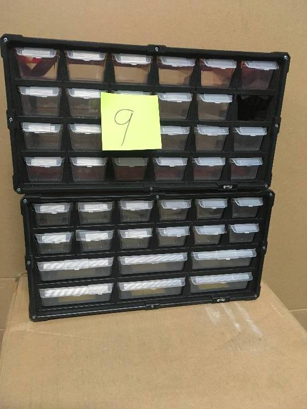 TAFCO Product 24-Compartment Small Parts Organizer, Red MISSING ONE PC
