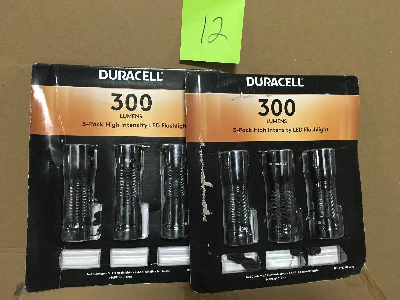 Duracell 300-Lumen LED Flashlight with Batteries (3-Pack) MISSING BATERIES