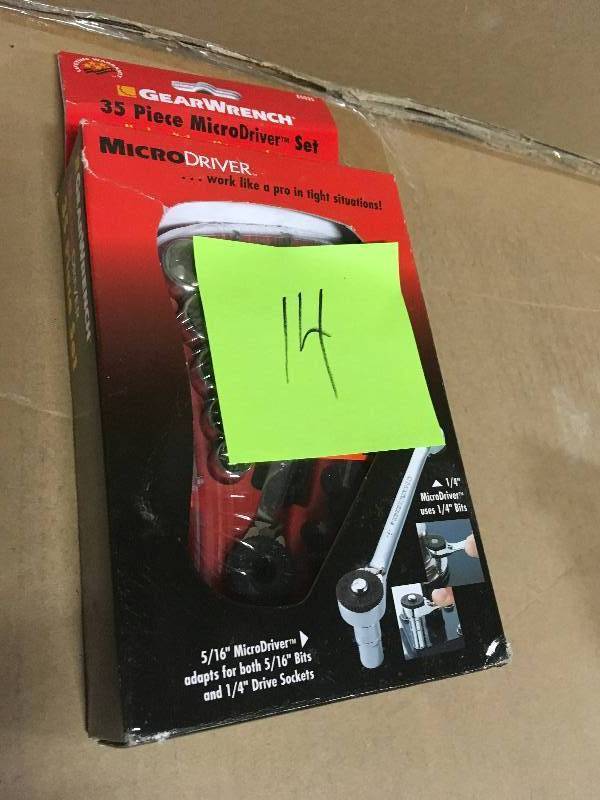 GearWrench 14 in. Drive Micro Driver and Socket Set (35-Piece) in good condition