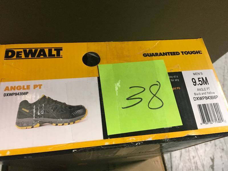DEWALT Angle Mens Size 9.5 BlackYellow Nylon Mesh Soft Toe ProLite Work Shoe not used
