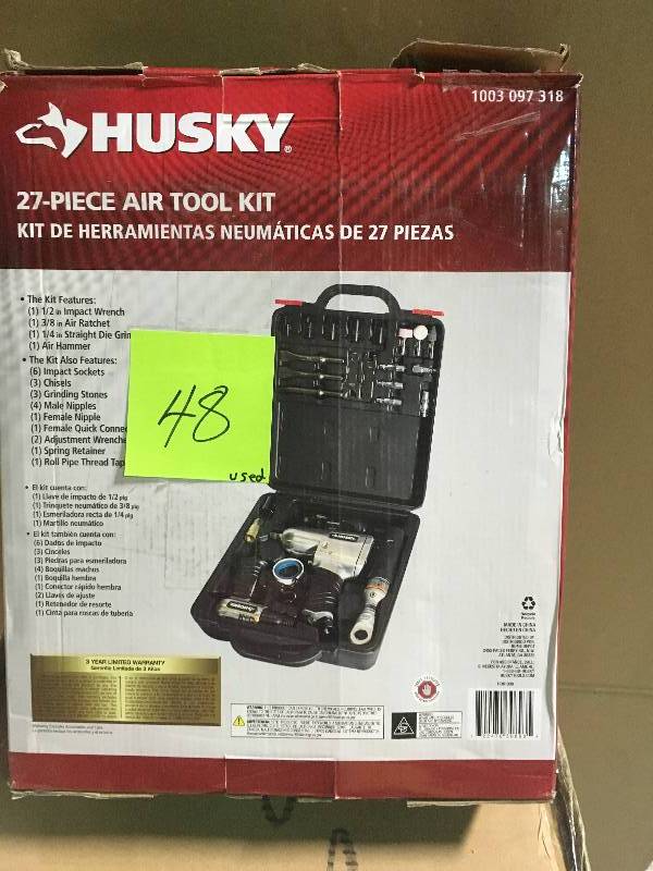 Husky 4-Piece Air Tool Kit in good condition