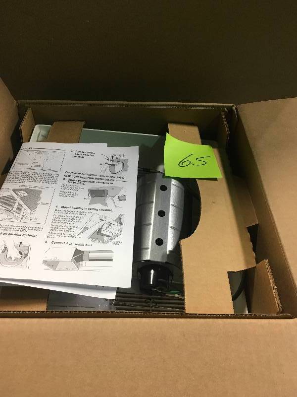NuTone InVent Series 80 CFM Ceiling Installation Bathroom Exhaust Fan with Light in good condition
