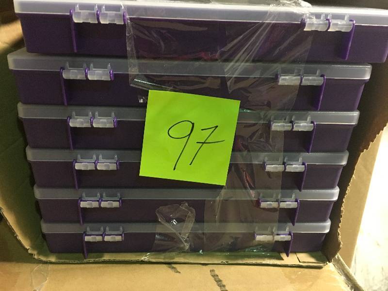 Wham 11.5 in. 7-Compartment Small Parts Organizer Box in Violet in good condition
