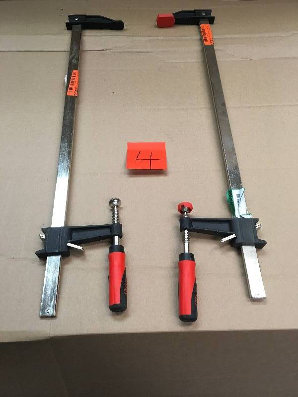 lot 4 image: BESSEY 24 in. Clutch Style Bar Clamp with Composite Plastic Handle and 3-12 in. Throat Depth