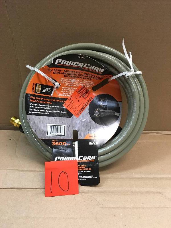 lot 10 image: Power Care 3600 PSI 932x30 Pressure Washer ReplacementExtension Hose not used