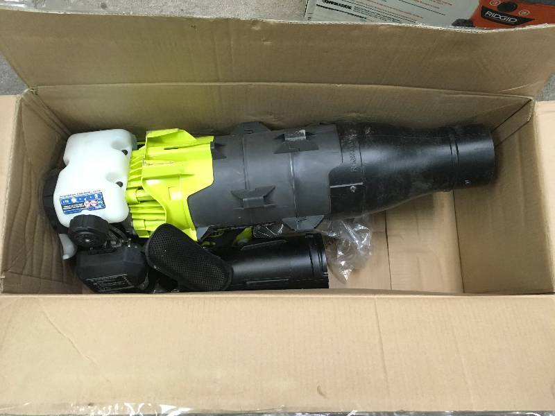 lot 21 image: RYOBI 160 MPH 520 CFM 25cc Gas Jet Fan Blower in good condition