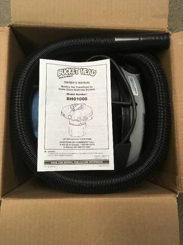 lot 40 image: Bucket Head 5 Gal. 1.75-Peak HP Wet Dry Vac in good condition