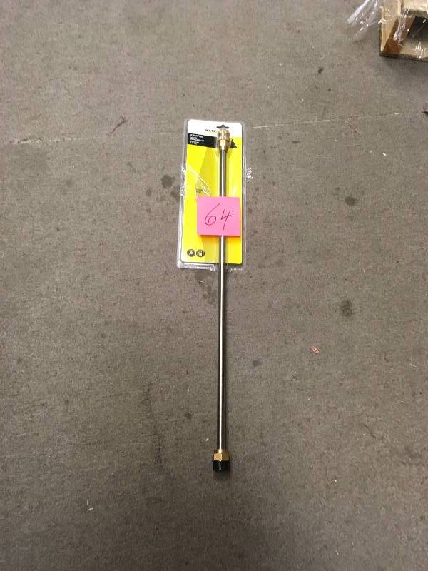 lot 64 image: Karcher 24 in. Stainless Steel Spray Wand for Pressure Washers not used