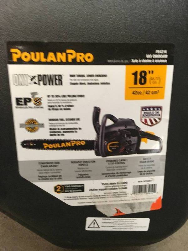 lot 71 image: Poulan PRO PR4016 16 in. 40cc Gas Chainsaw in good condition