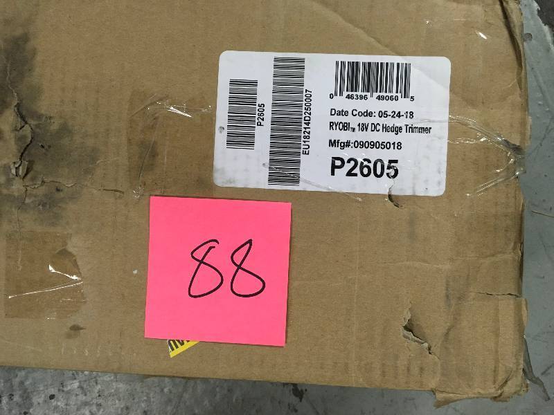 lot 88 image: RYOBI ONE 18 in. 18-Volt Lithium-Ion Cordless Hedge Trimmer - Battery and Charger Not Included in good condition