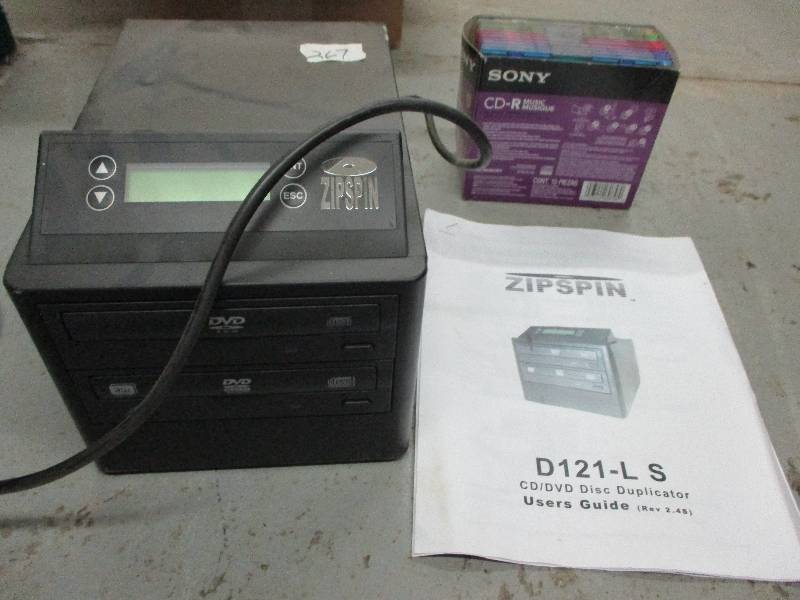 lot 44 image: ZIPSPIN CDDVD and extra empty Disks