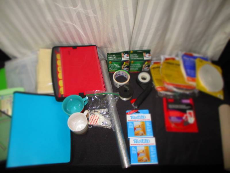 lot 54 image: File Organizers, Weather Stripping, Cups, Carpet Tape and more